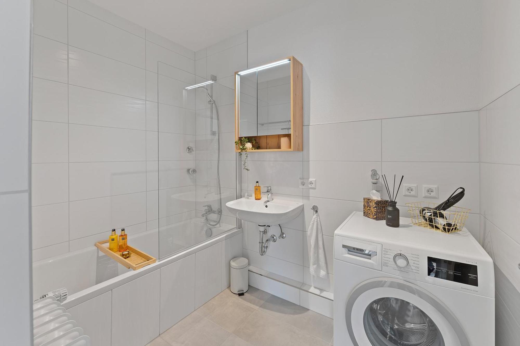Roomfall Am Kurpark Mit Blick Ins Gruene-Parkplatz-Waschmaschine-Kueche-Wifi Бад-Раппенау Экстерьер фото
